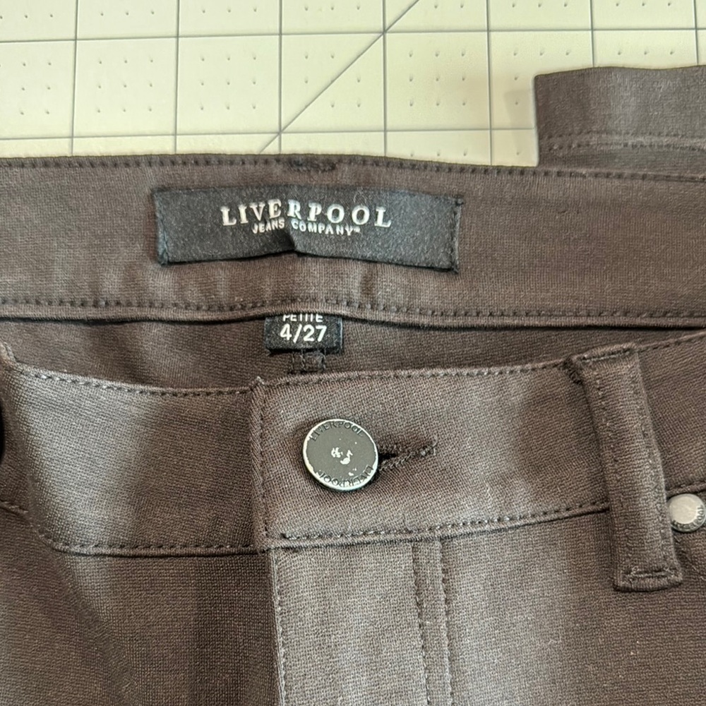 Liverpool Brown Skinny Pants - Picture 2 of 4